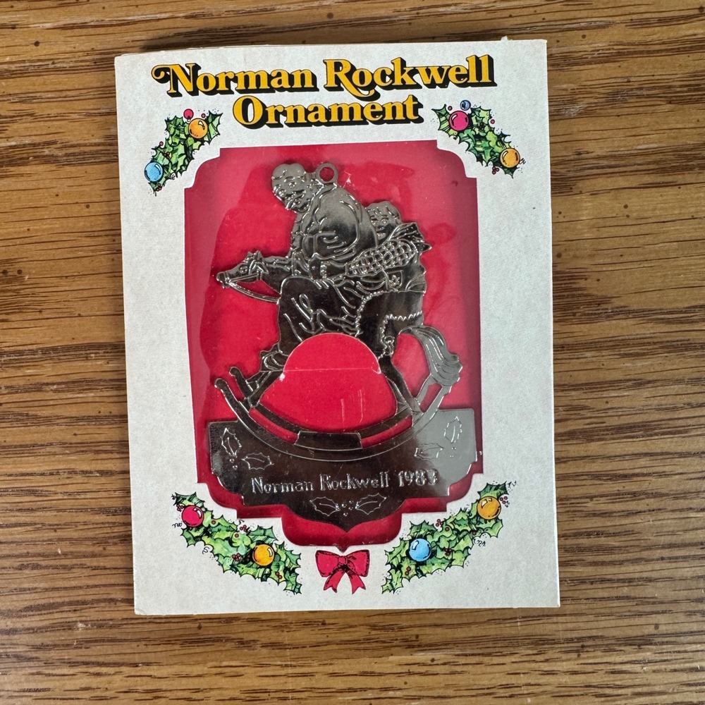 Norman Rockwell‎ 1983 Christmas Ornament Coca-Cola McDonalds Rocking Horse